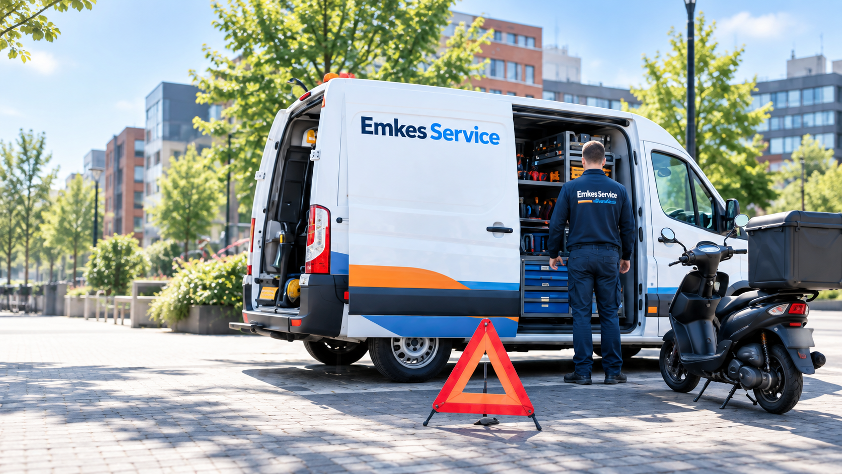 Emkes Service helpt een bezorgbedrijf bij pech